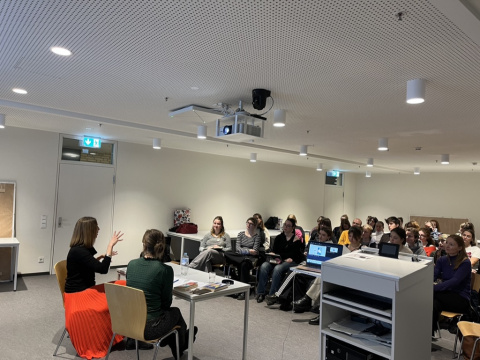 Lucy Caldwell and audience