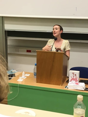 Jessica Traynor reads in Ljubljana, Slovenia; August 2019